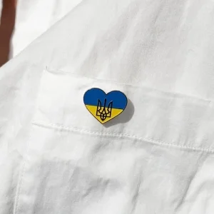 Значок Серце України з тризубом