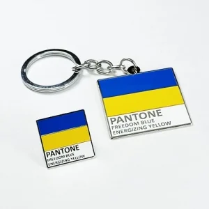 Набір значок + брелок Pantone freedom/energizing