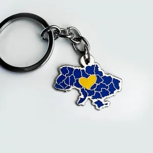 Брелок Україна, жовте серце
