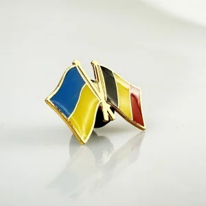 Значок Прапори Україна / Бельгія