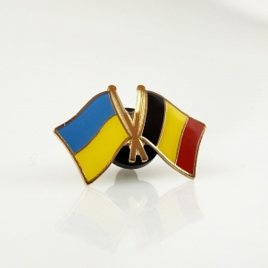 Значок Прапори Україна / Бельгія