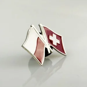 Значок прапор Польщі / Швейцарії