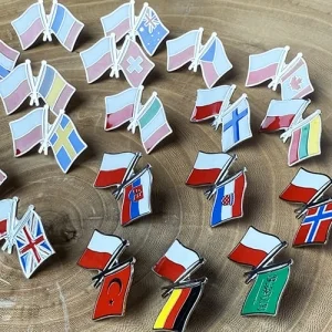 Значок флаг Польши / Хорватии