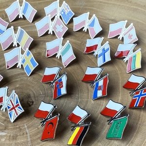 Значок прапор Польщі / Словаччини