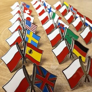 Значок флаг Польши / Норвегии