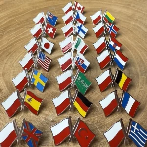 Значок флаг Польши / Бельгии