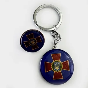 Набір значок+брелок коло НГУ