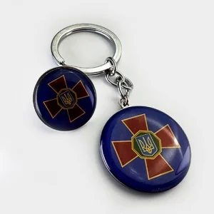 Набір значок+брелок коло НГУ