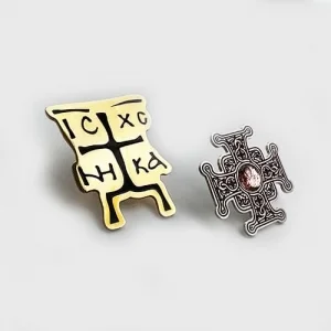 Набір Значків Звіринецький хрест + Емблема, Православна церква України