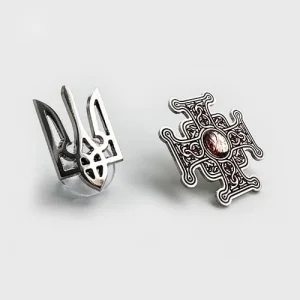 Набір Значків Емблема, Православна церква України + Герб України