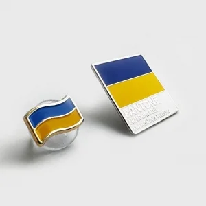 Набір Значок Прапор України міні + Pantone freedom/energizing