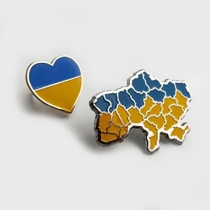Набор Значок Сердце Украины + Карта Украины