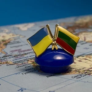 Значок прапори Україна / Литва