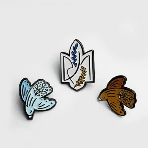 Набір Значків Герб з колосками + Парні Пташки