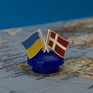 Значок прапори Україна / Данія