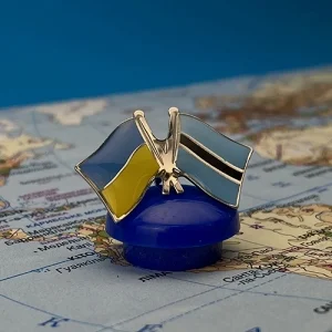 Значок Прапори України / Ботсвани
