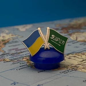 Значок флаги Украина / Королевство Саудовская Аравия