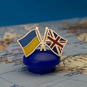 Значок Прапори України/Британії