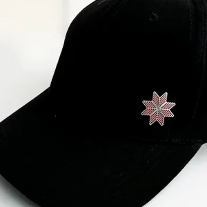 Значок на кнопке на бейсболку Вышиванка-Звезда
