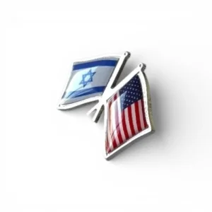 Значок прапори Ізраїль / США під срібло