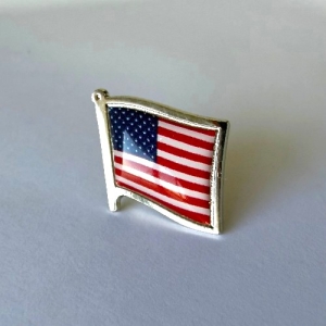 Значок прапор США під срібло