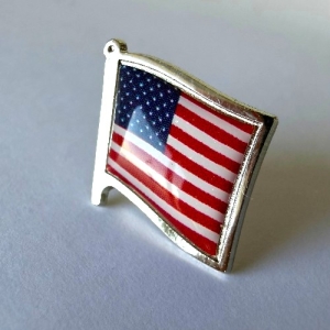 Значок прапор США під срібло