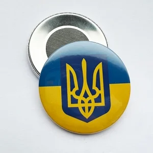 Магніт закатний Прапор з Гербом 56 мм