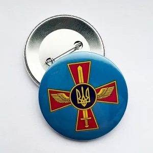 Значок закатний Повітряних сил (Збройних сил України) 56 мм