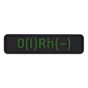 Патч/Шеврон Група крові 1- чорний