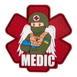Патч/Шеврон Військовий Медик червоний