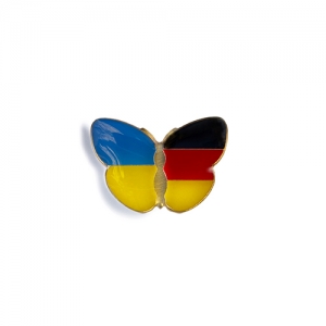 Значок Метелик прапори Україна / Німеччина