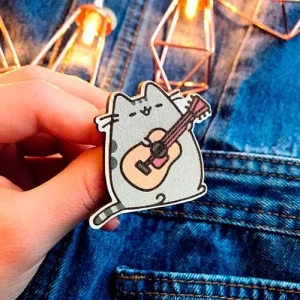 Значок Кіт Пушин з гітарою