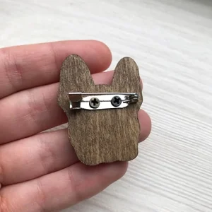 Значок чорний французький бульдог