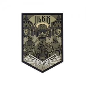 ПВХ Патч (шеврон) "Львов" оливковый