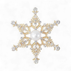 Брош Сніжинка новорічна #21