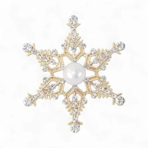 Брош Сніжинка новорічна #21