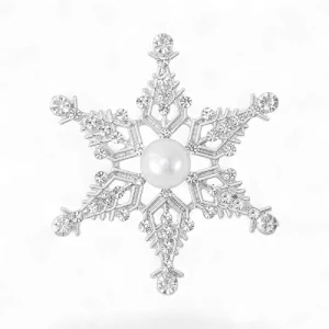 Брош Сніжинка новорічна #20