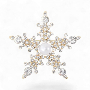 Брош Сніжинка новорічна #22