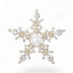 Брош Сніжинка новорічна #22