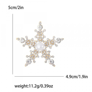 Брош Сніжинка новорічна #22