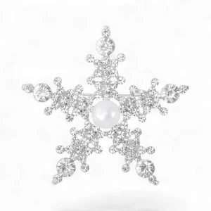 Брош Сніжинка новорічна #23
