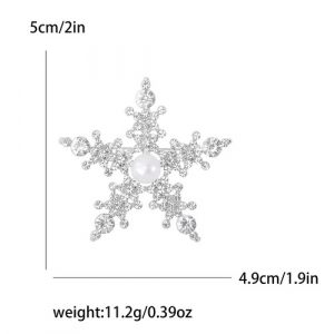 Брош Сніжинка новорічна #23