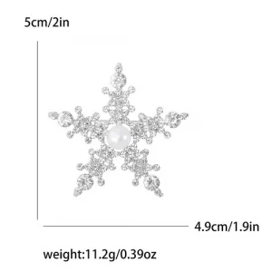Брошь Снежинка новогодняя #23