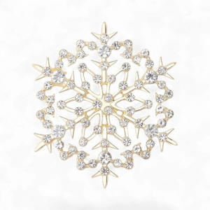 Брош Сніжинка новорічна #4