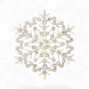 Брош Сніжинка новорічна #4