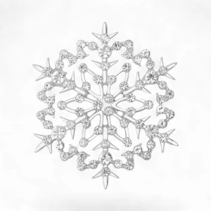 Брошь Снежинка новогодняя