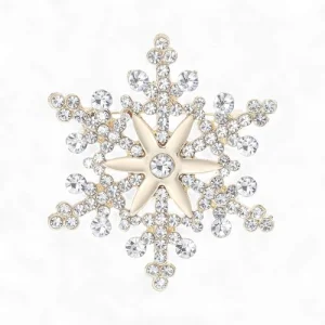 Брош Сніжинка новорічна #24