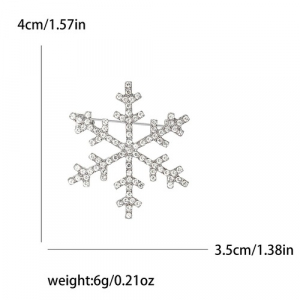 Брош Сніжинка новорічна #10