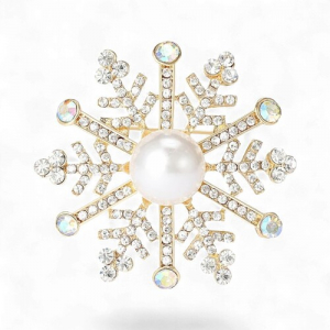 Брош Сніжинка новорічна #8