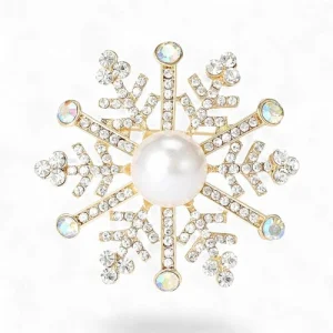 Брош Сніжинка новорічна #8